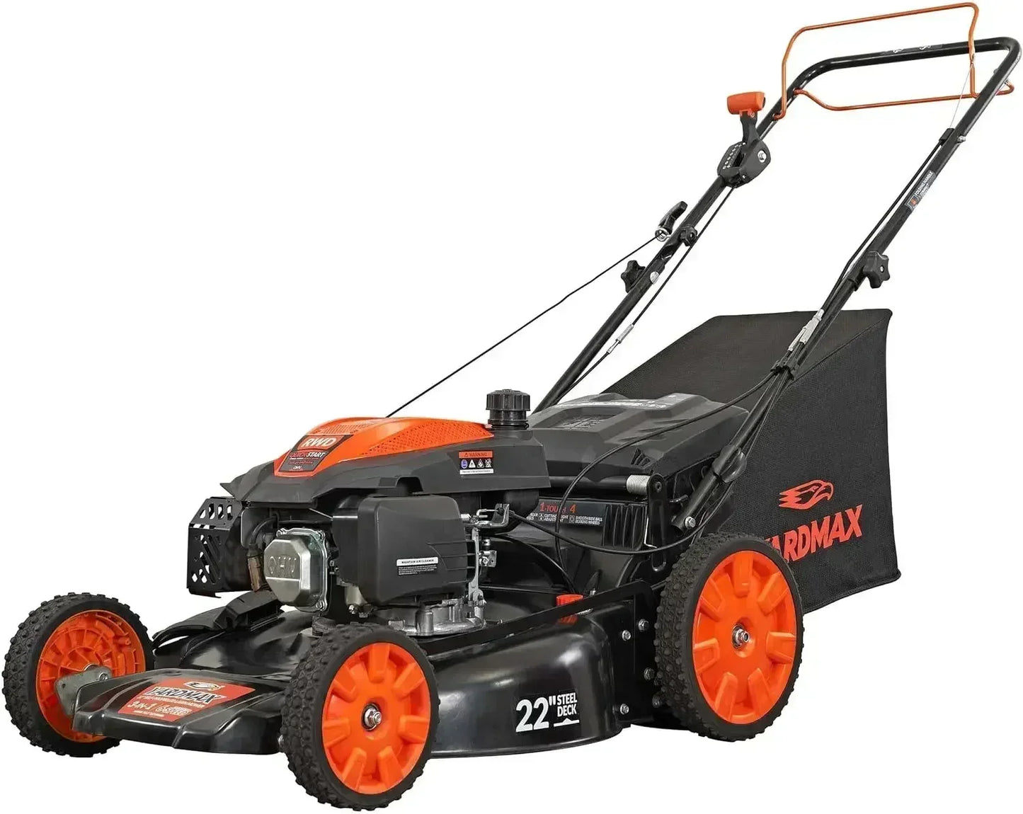 XMSJH Self Propelled Gas Lawn Mower 3 in 1 With Easy Start