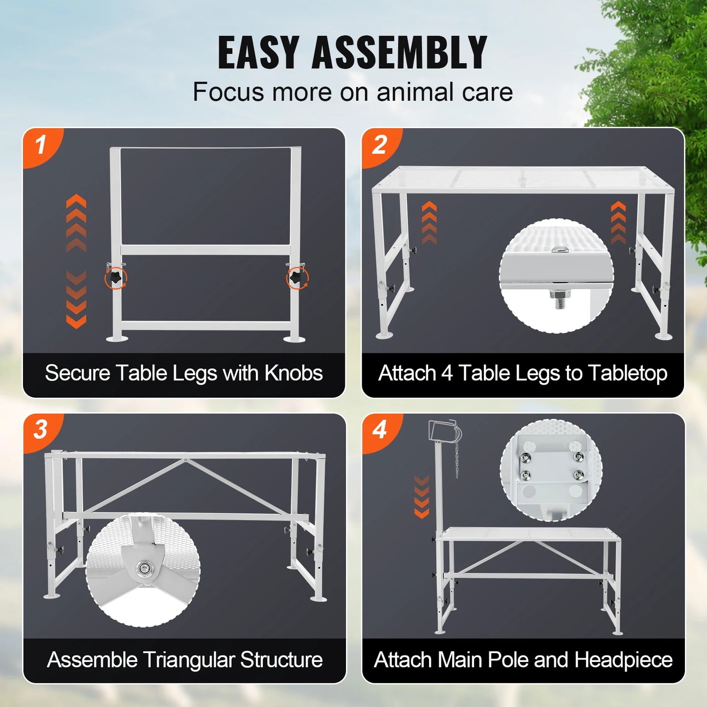 SucceBuy Goat and Sheep Stand for Milking and Shearing With Adjustable Height and Sturdy Iron Construction