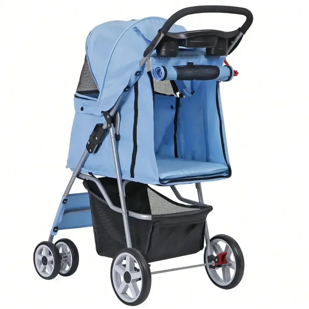 Breed 4 Wheel Pet Stroller Foldable Carrier Jogger