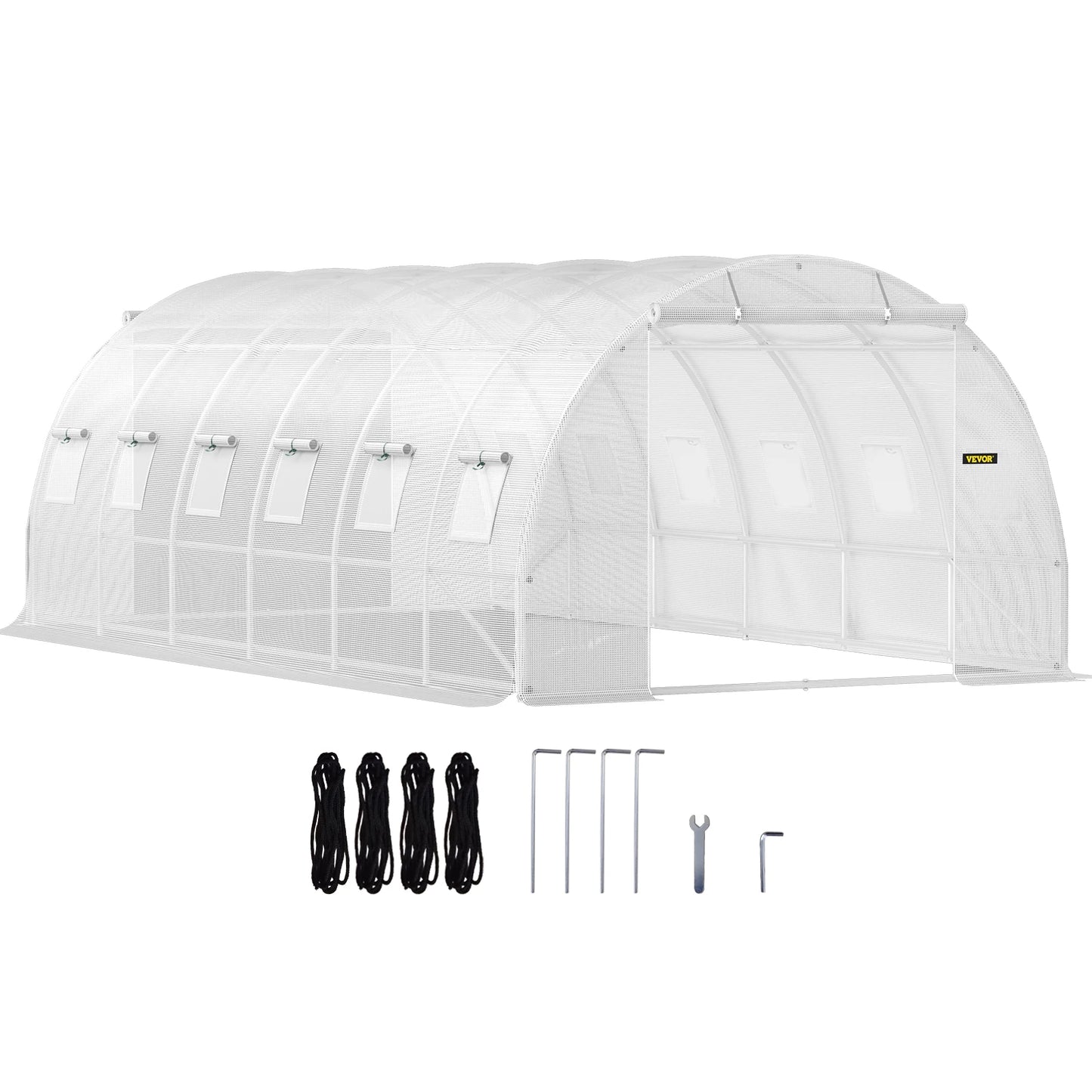 SucceBuy Walk In Tunnel Greenhouse Durable Frame System