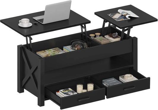XMSJHignconcerned Farmstyle Coffee Table Lift Top Storage