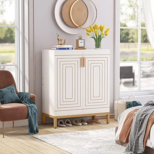 Shoe Cabinet with Doors for 20 Pairs Modern Shoe Storage Organizer for Entryway Living Room or Bedroom