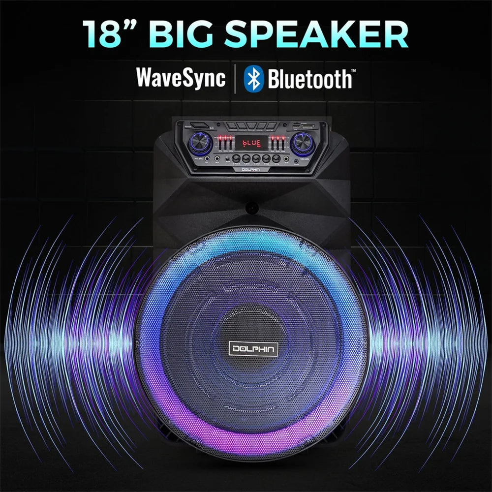 CURUK 4500W Portable Bluetooth Party Speaker With Subwoofer