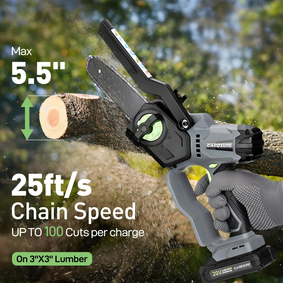 Cordless Mini Chainsaw Brushless Power Pruning Garden Tool