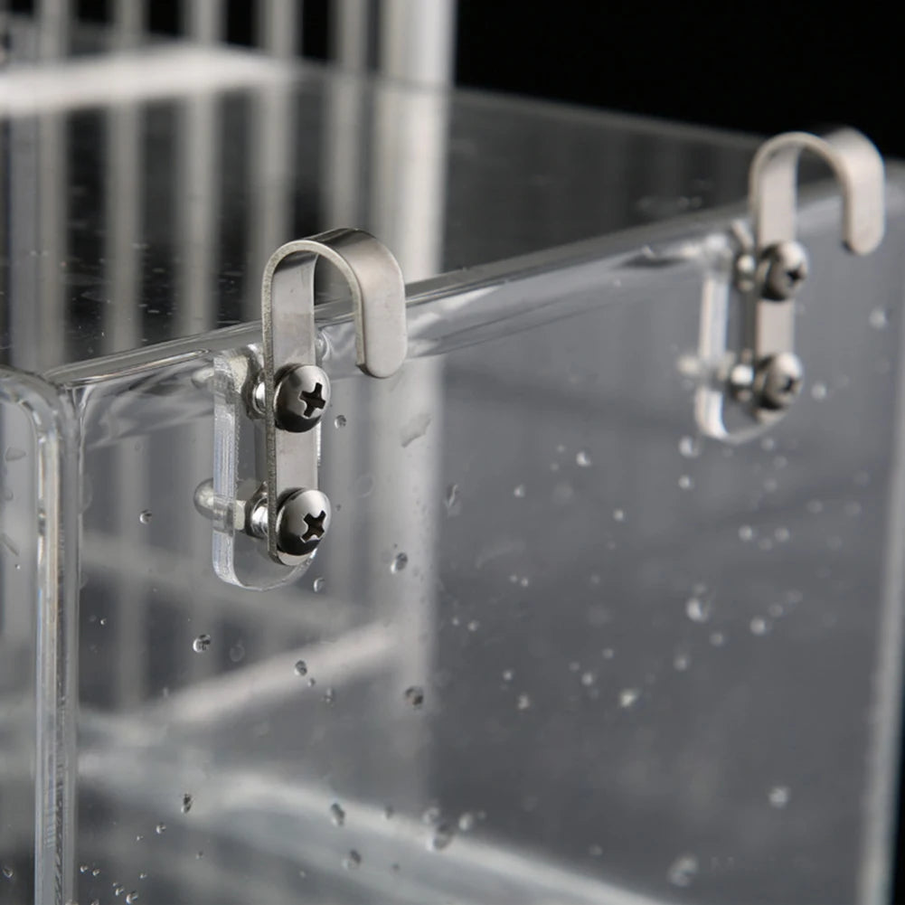 TWISTER.CK TranslucentAcrylic Bird Bath Box HangingInstallation WaterBathSystem CageAccessory