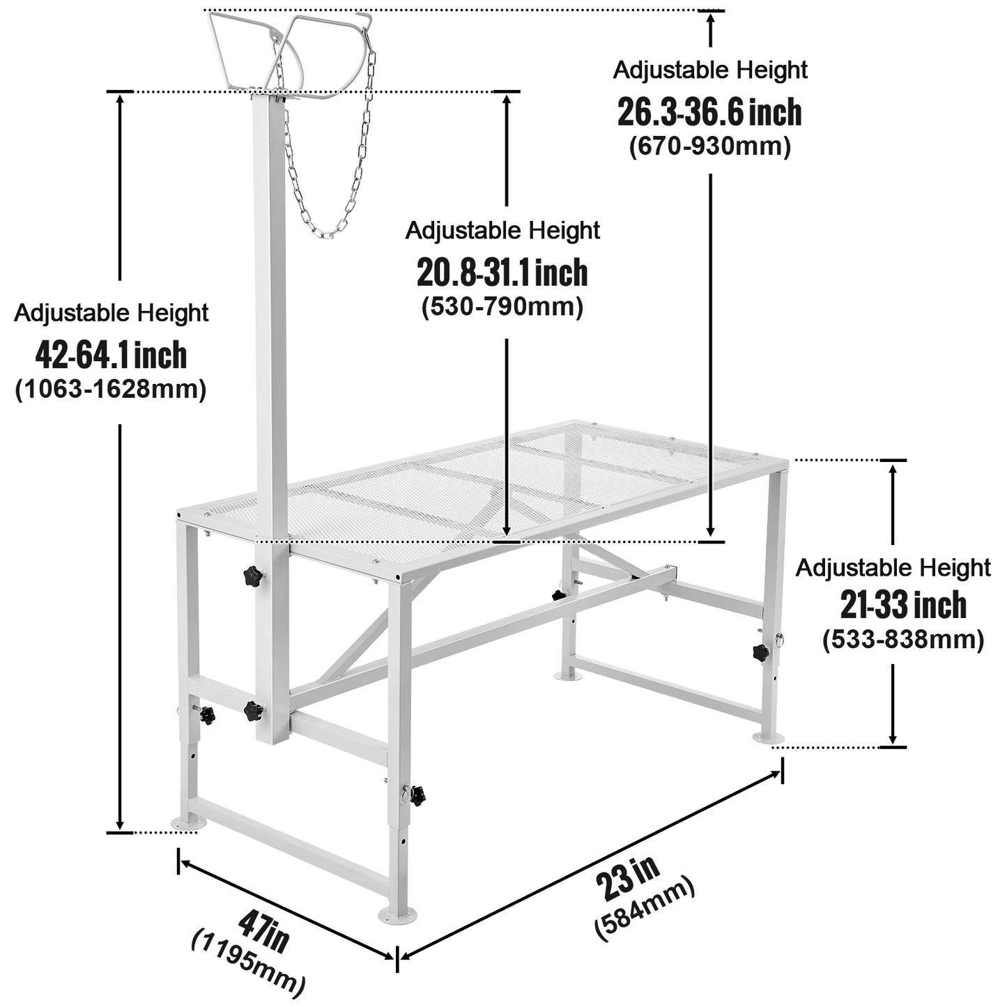 SucceBuy Goat and Sheep Stand for Milking and Shearing With Adjustable Height and Sturdy Iron Construction