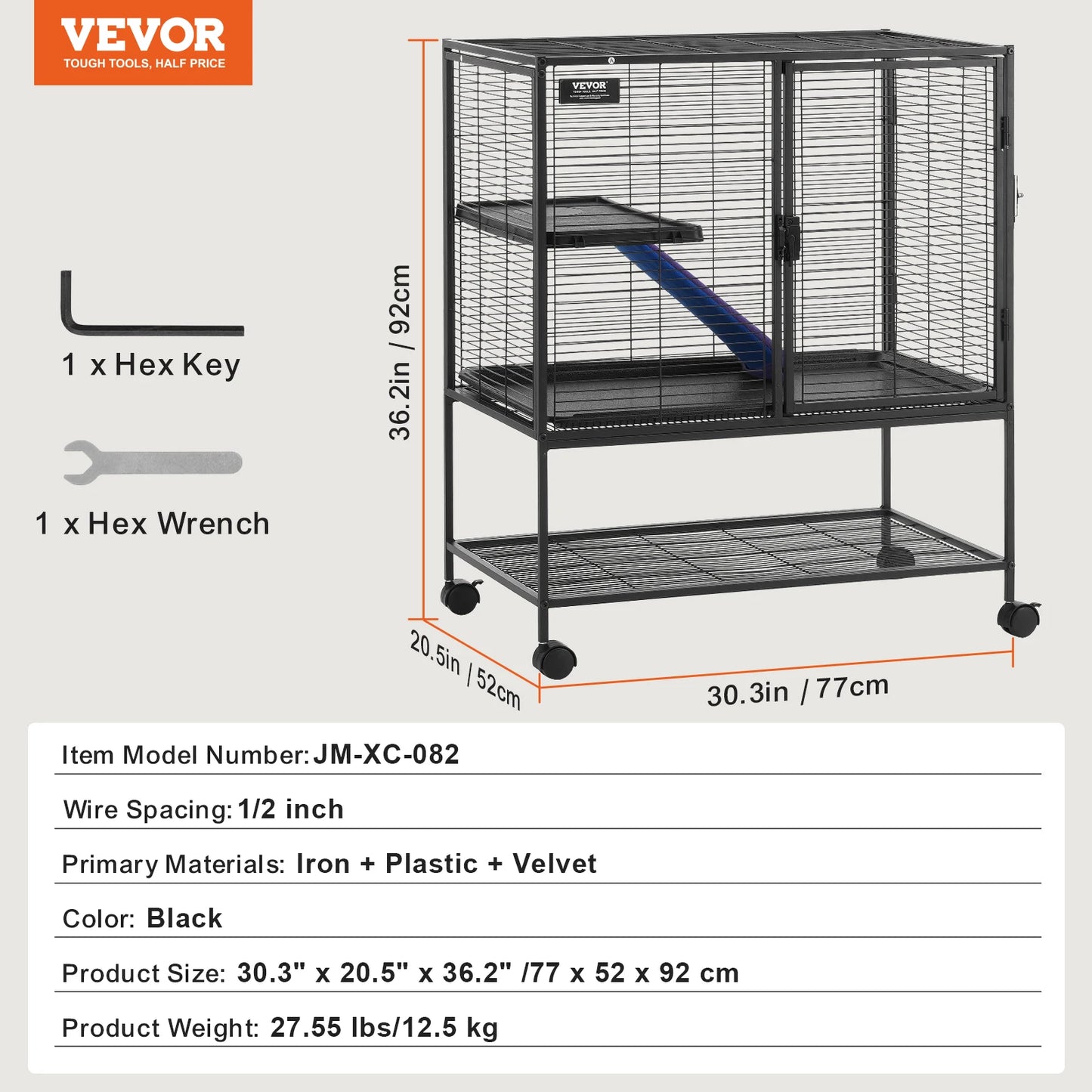 VEVOR Premium Critter Nation Cage On Wheels For Pets