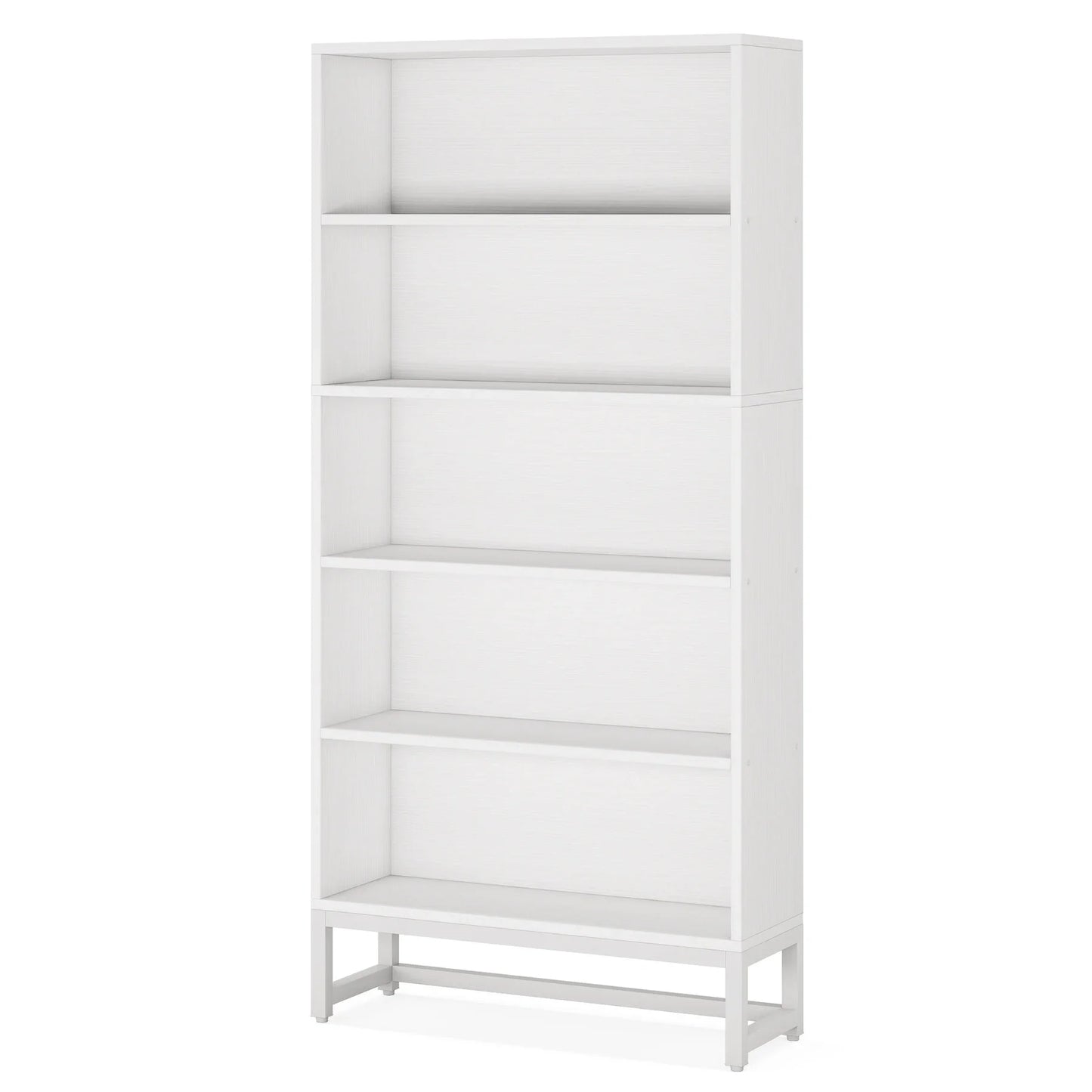 Tribesigns Tall Black Bookshelf 70.8 Inch Large Bookcase Organizer with LED Lights Heavy Duty Library Bookcase