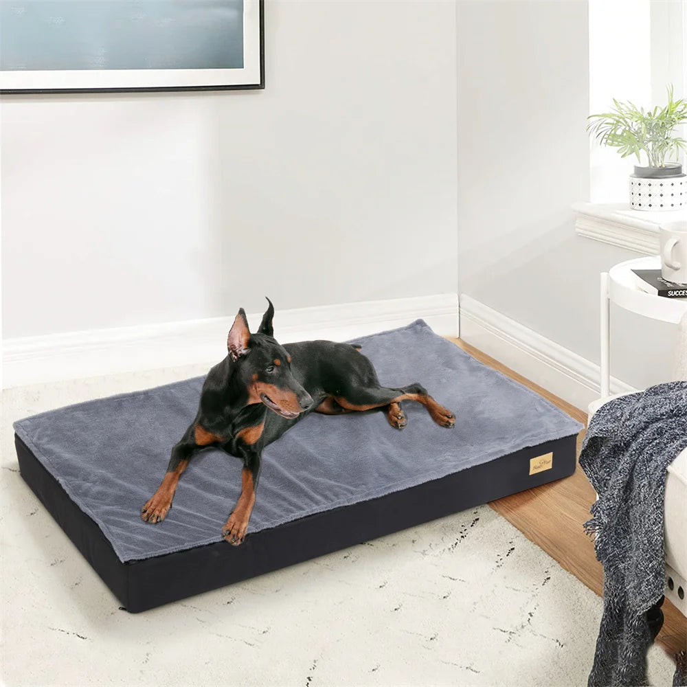Large Orthopedic Waterproof Dog Bed With Washable Cover