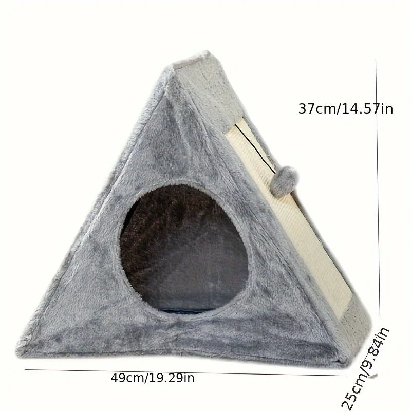 CN Zhejiang Cat Bed With Plush Ball Toy And Scratching Board