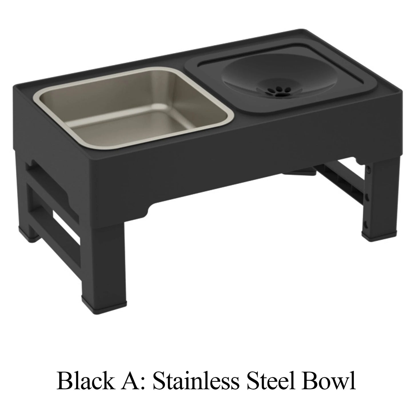 Hign-concerned Ergonomically-Adjustable Canine Feeding Station Bowls Slow Feeder