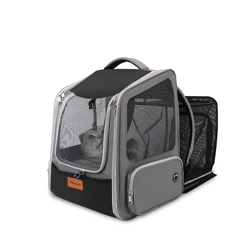Henan Cross Border Cat Bag Portable Pet Backpack Expandable Large Capacity Breathable Travel Carrier