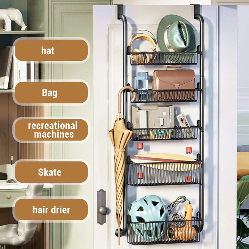 HiMISSH Over The Door Organizer With Adjustable Basket