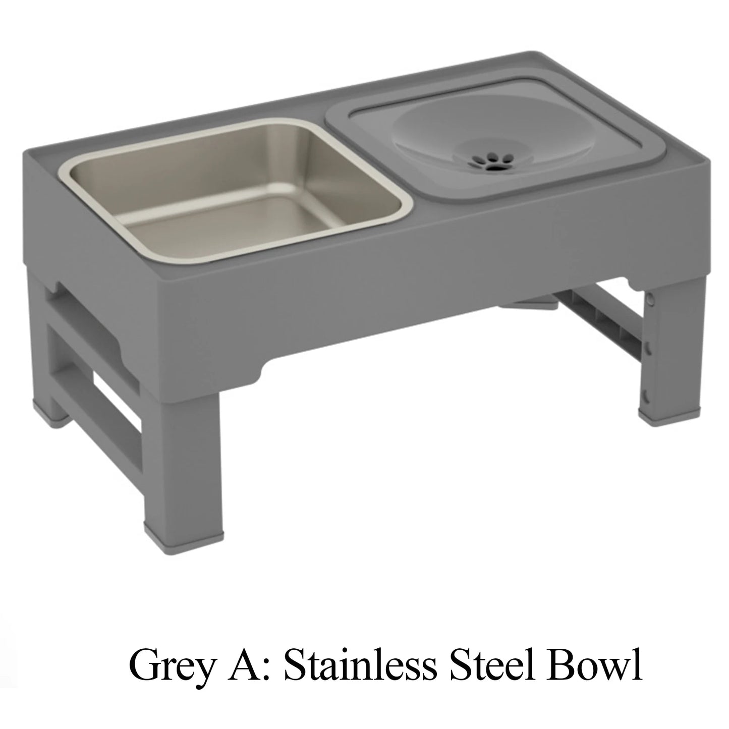 Hign-concerned Ergonomically-Adjustable Canine Feeding Station Bowls Slow Feeder