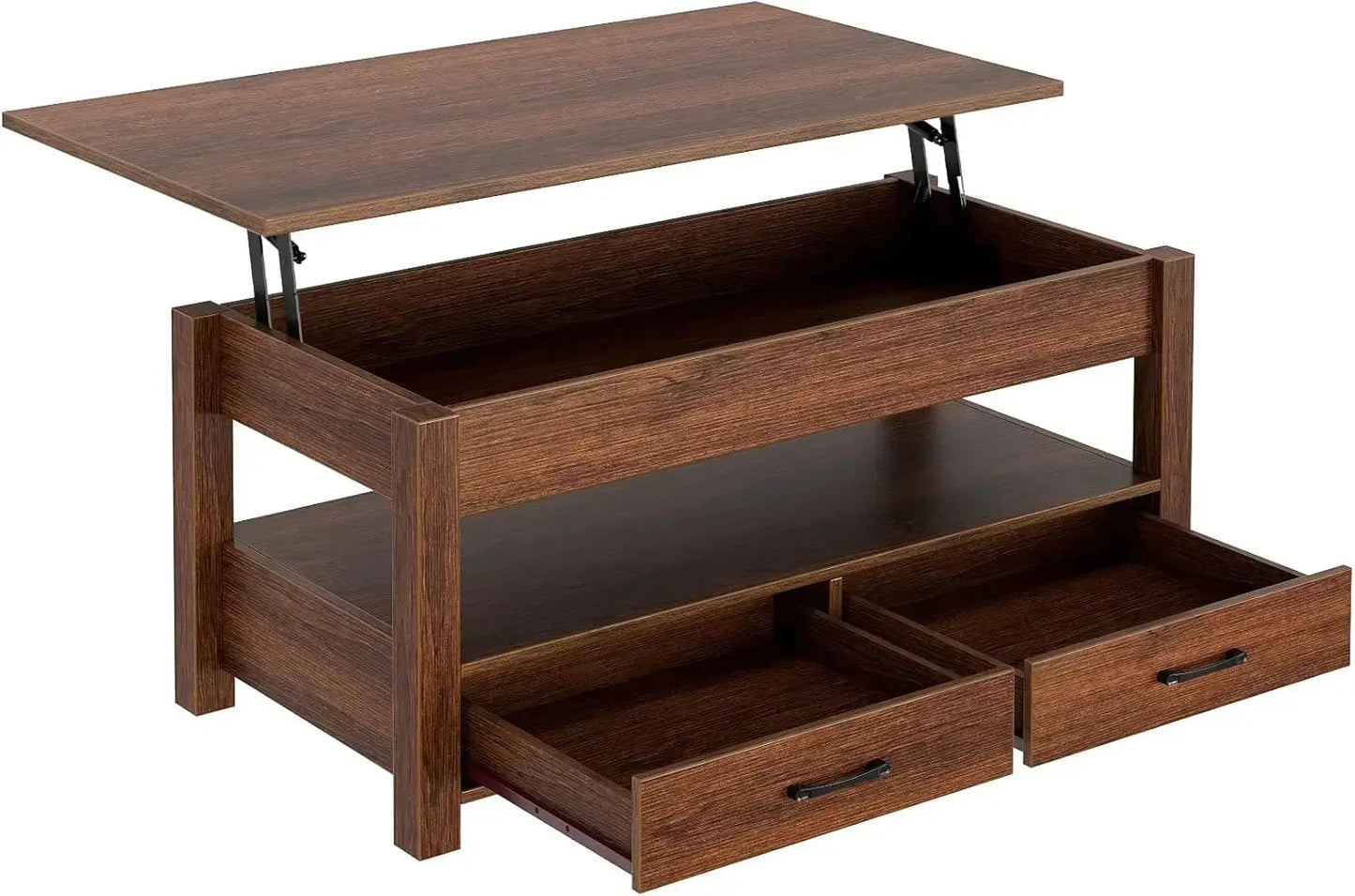 XMSJH Lift Top Coffee Table With Drawers And Storage