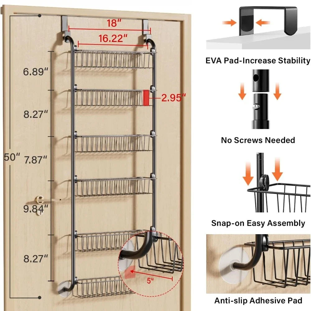 Choice Over The Door HeavyDuty WallMountedStorageRack Organizer Kitchen Solutions