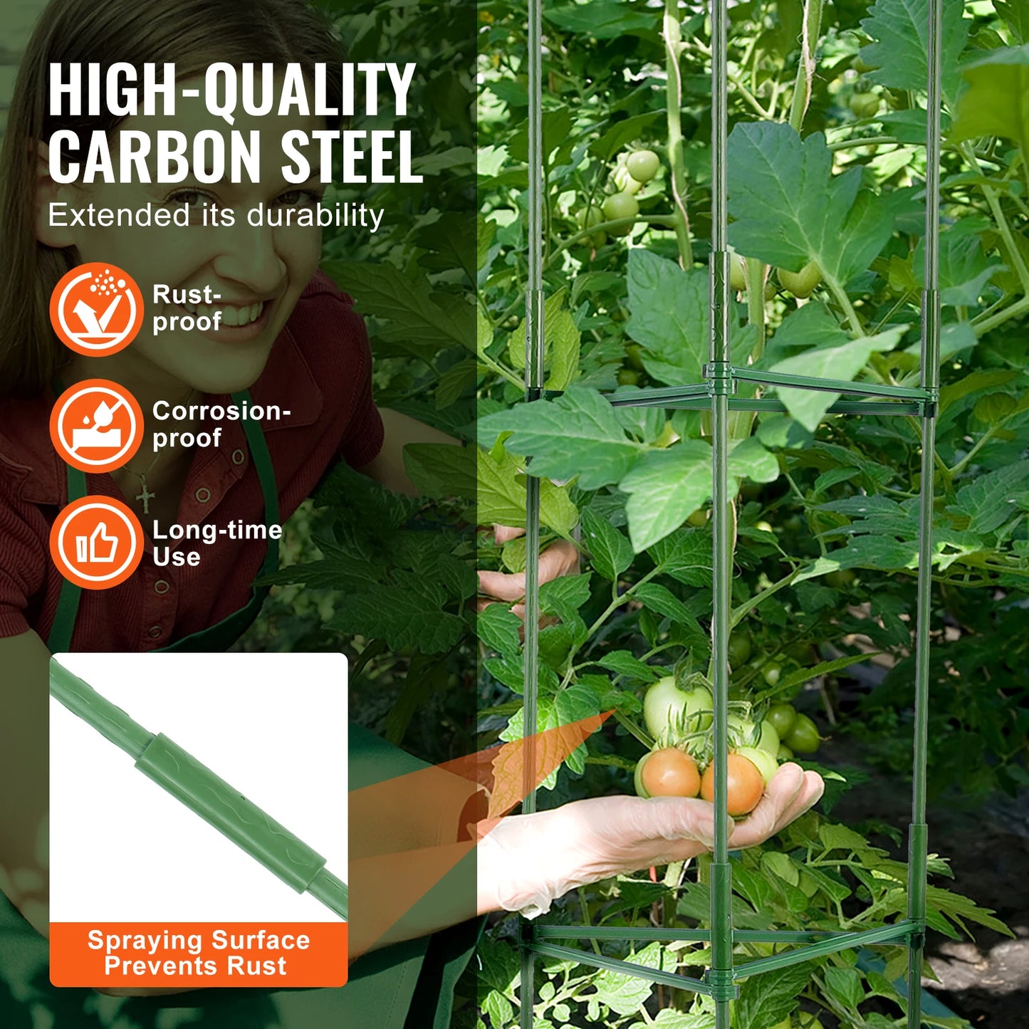 SucceBuy Tomato Cages Garden Trellis For Climbing Support