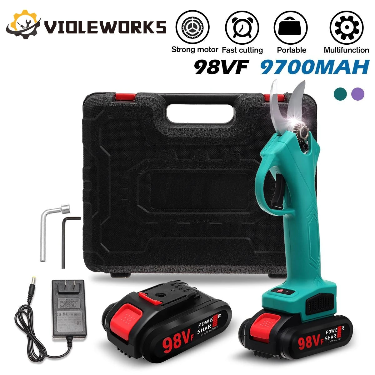 Violeworks Cordless Electric Pruning Shears For Trees