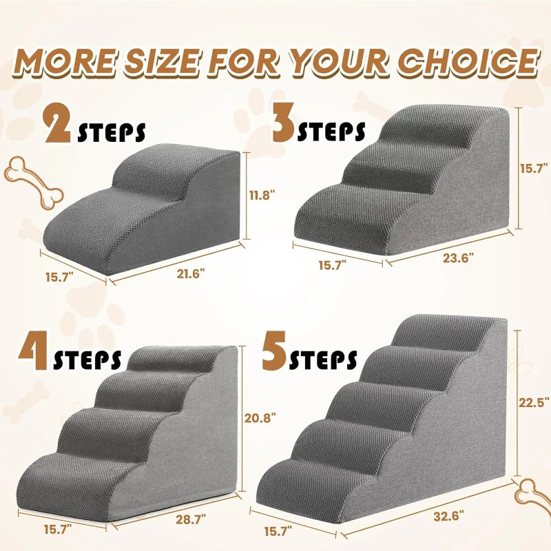 Dog Door Rompol 3-Step Fabric Dog Steps Stable Design