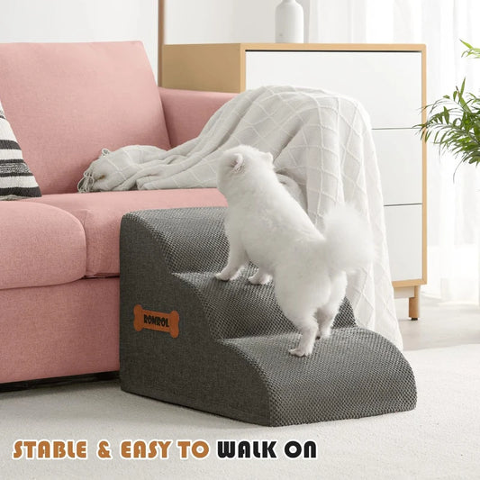 Dog Door Rompol 3-Step Fabric Dog Steps Stable Design