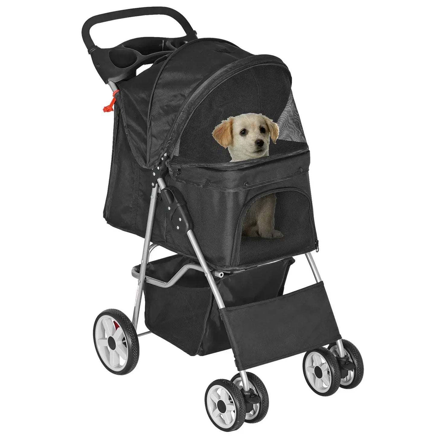 Hign Concerned Dog Stroller Travel Carrier Cart 4 Wheel