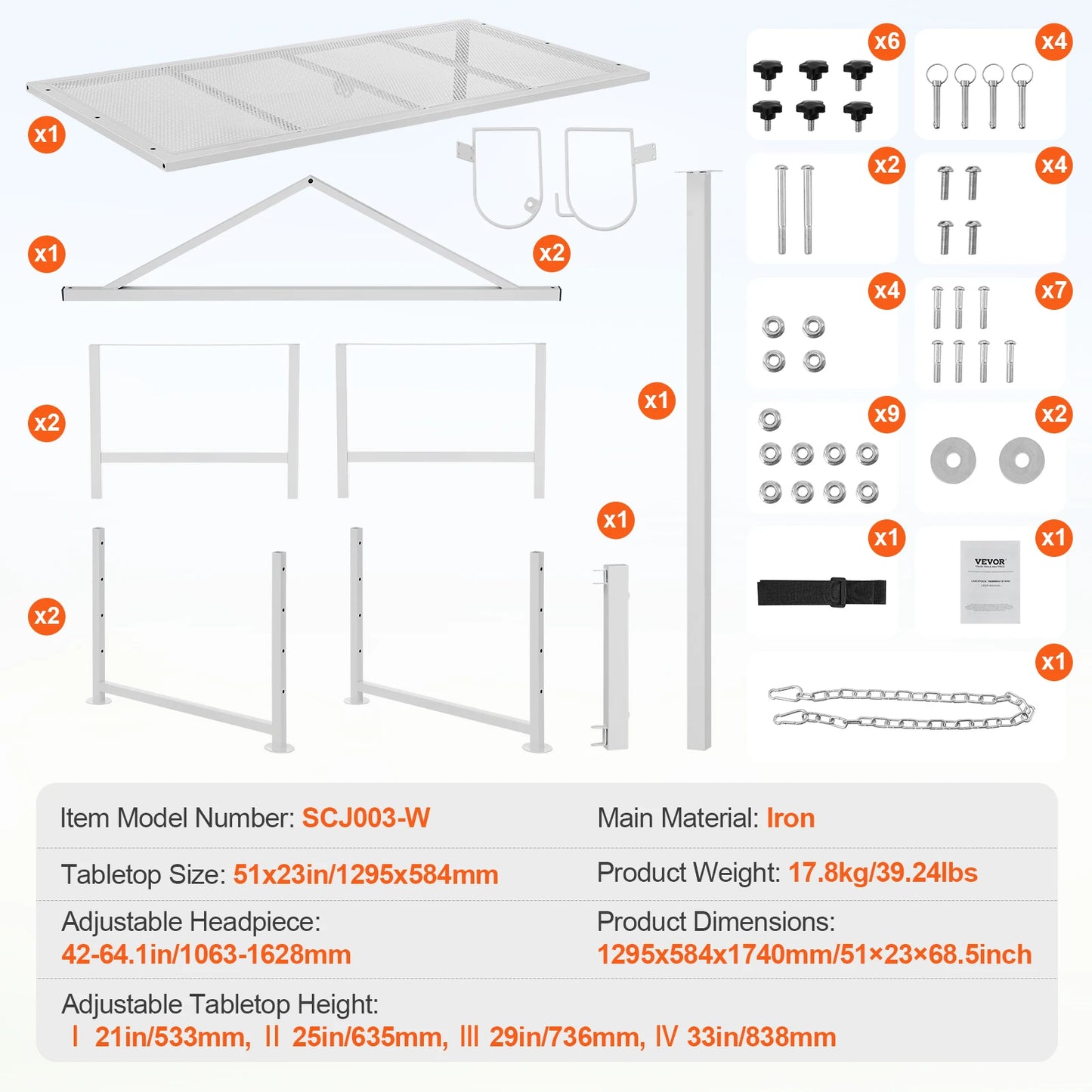SucceBuy Goat and Sheep Stand for Milking and Shearing With Adjustable Height and Sturdy Iron Construction