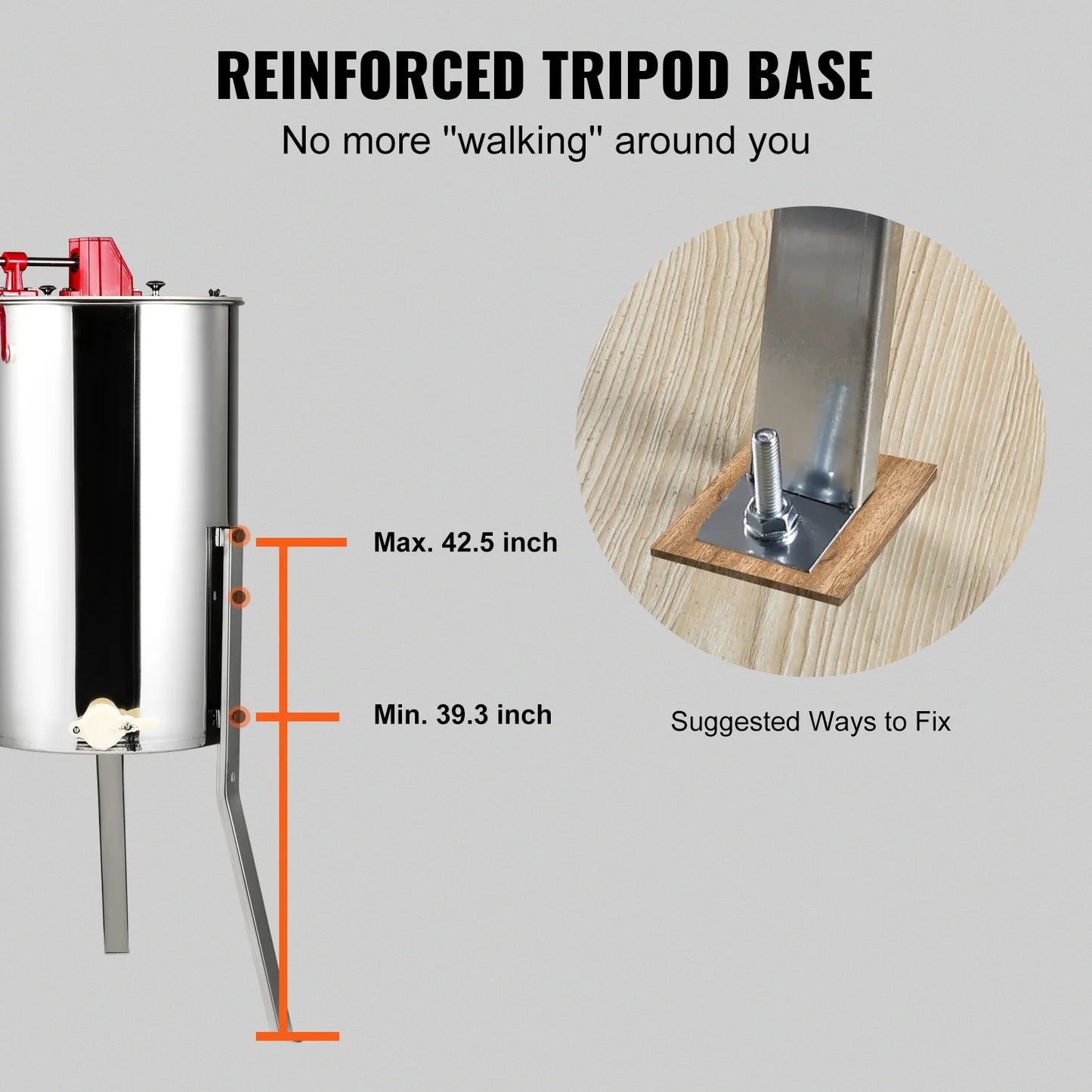 SucceBuy 3 Frame Manual Honey Extractor For Beekeeping
