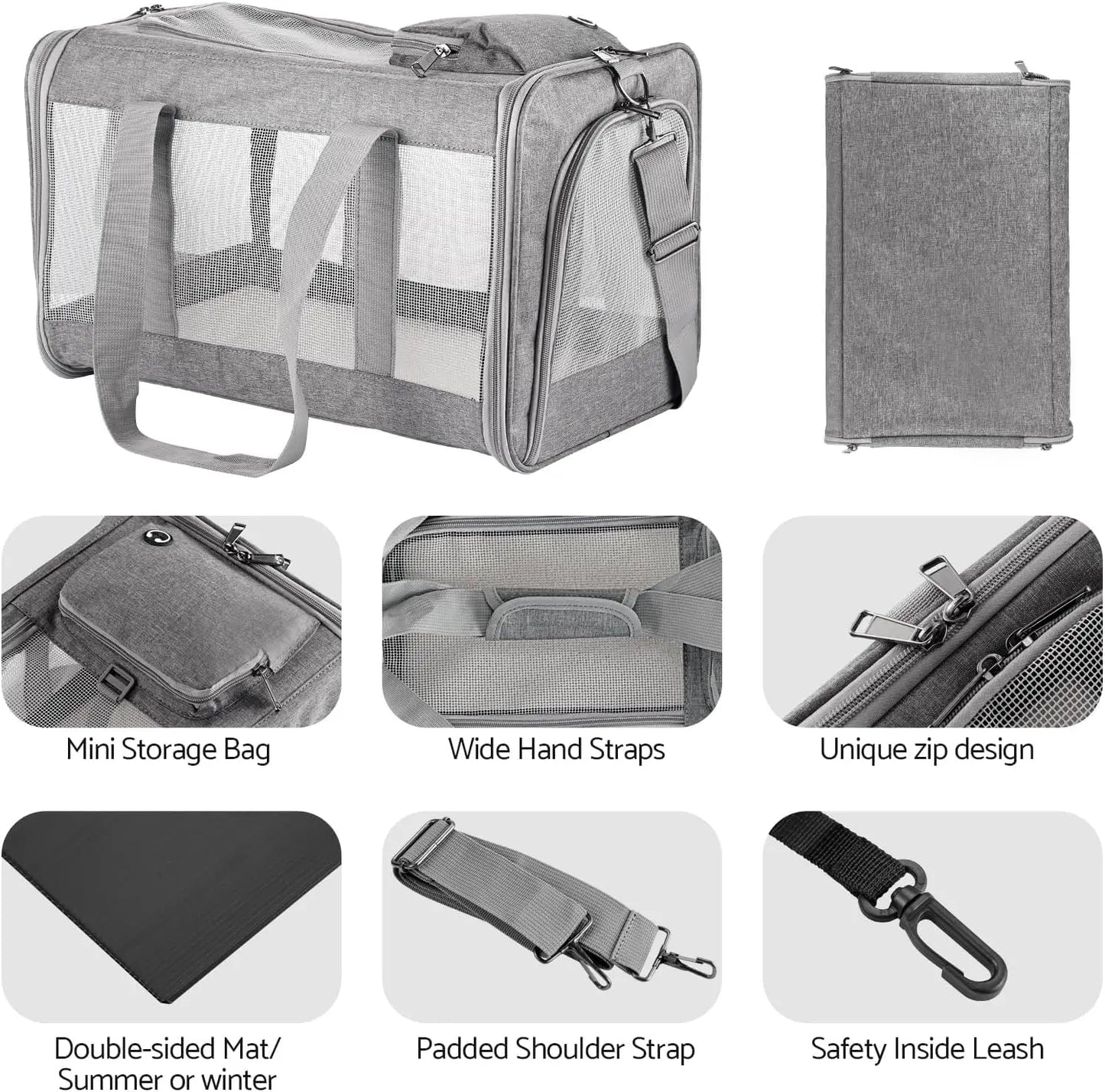 Breed AirlineApproved PremiumQuality UltraBreathableSided PetCarrier HoneycombBoard