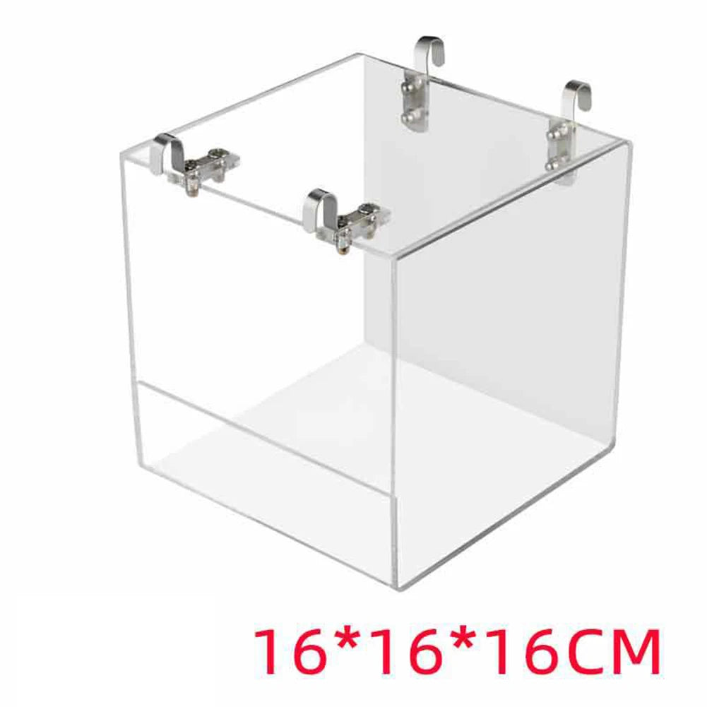 TWISTER.CK TranslucentAcrylic Bird Bath Box HangingInstallation WaterBathSystem CageAccessory