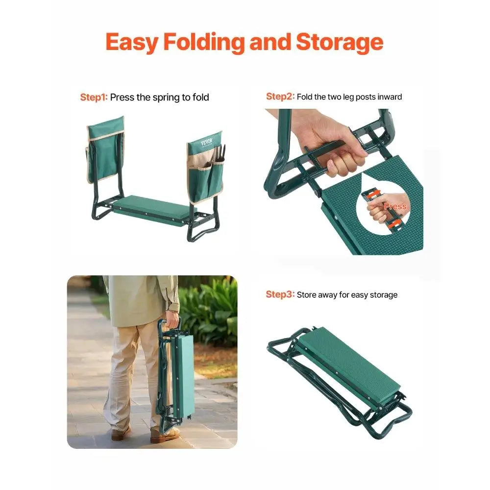 Origin Garden Kneeler Seat Folding Stool With EVA Pad
