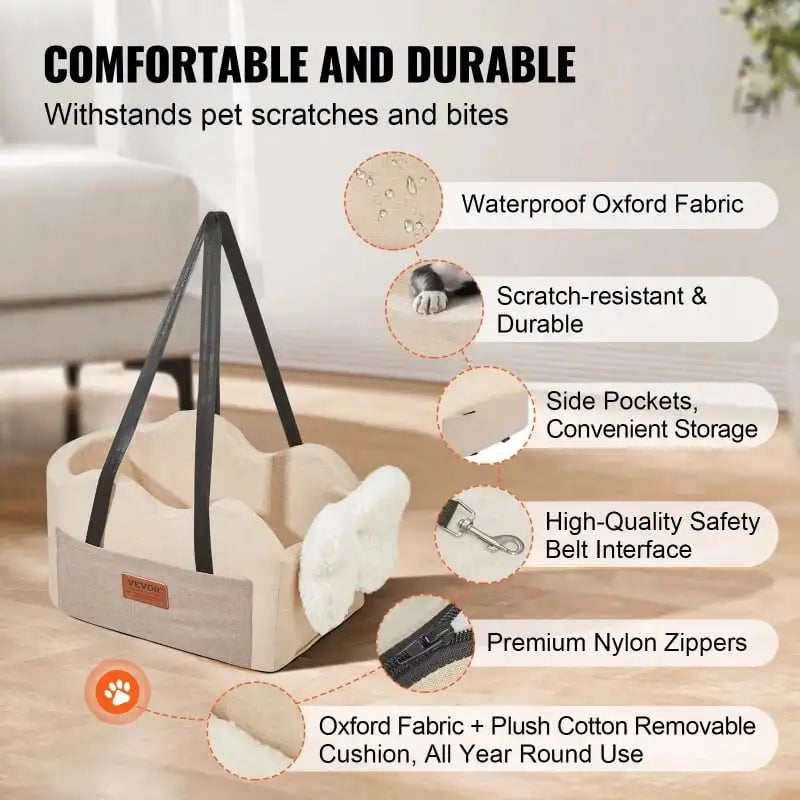 XMSJ Center Console Dog Car Seat Booster For Small Dogs USA