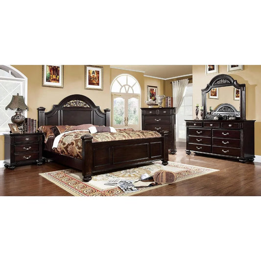 Syracuse 6 Piece Solid Wood Traditional Bedroom Set