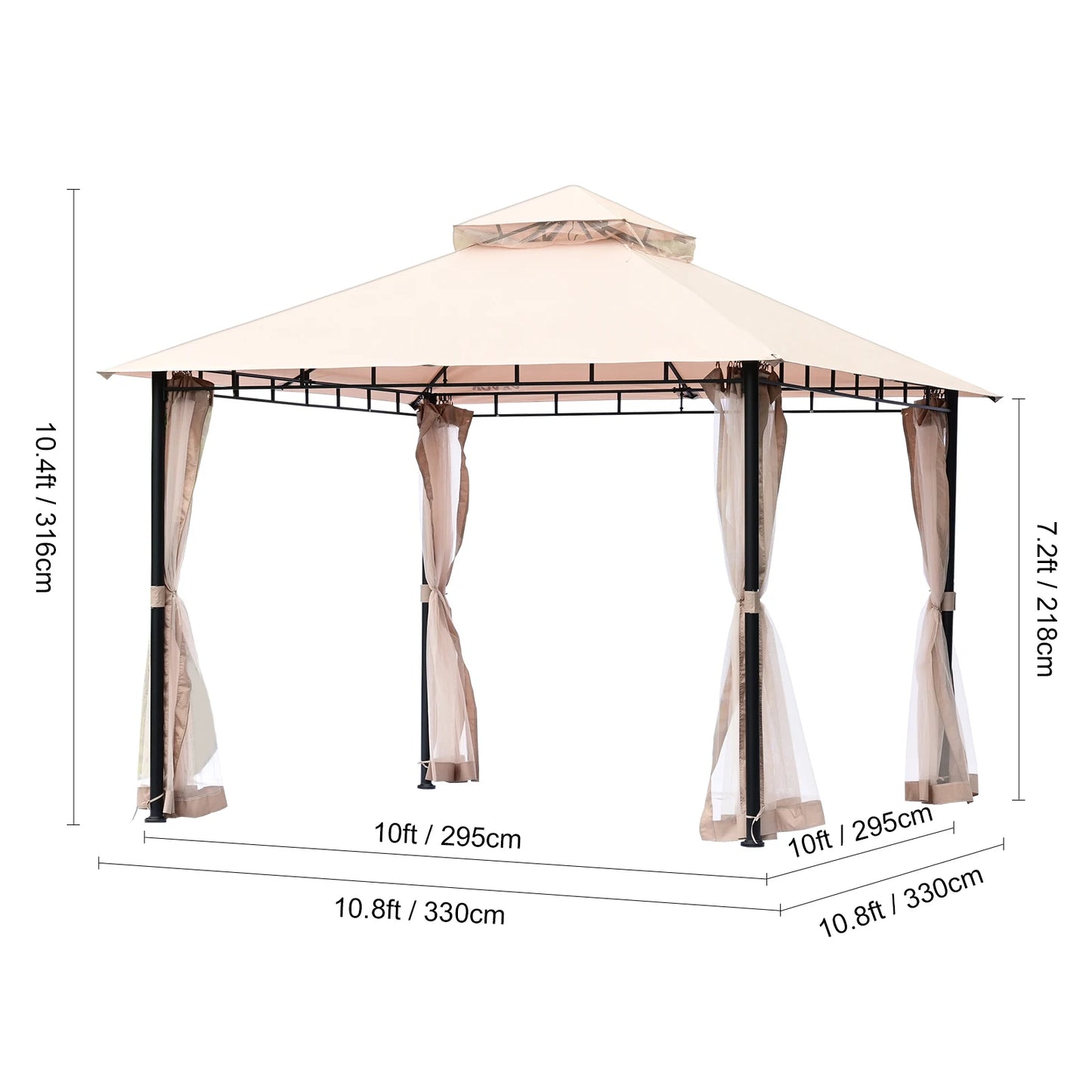 SucceBuy Portable Gazebo Outdoor Shelter Canopy Frame