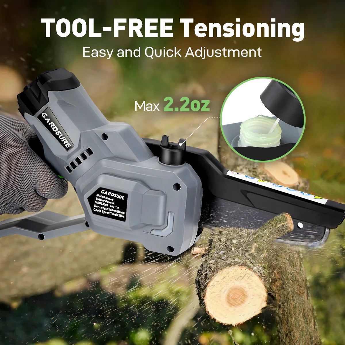 Cordless Mini Chainsaw Brushless Power Pruning Garden Tool