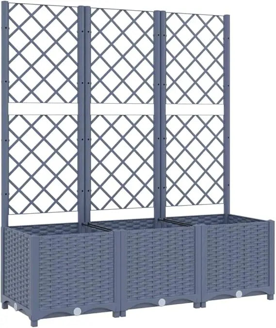 Garden Planter With Trellis Polypropylene Outdoor Patio