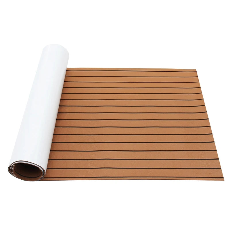 EVA Foam BoatDeckMatFauxTeak Selfadhesive AntiSlipTraction MarineFlooring YachtDecking AllWeatherDurable