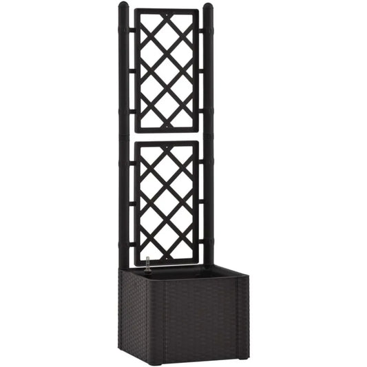VidaXL Raised Bed With Trellis Self Watering Planter