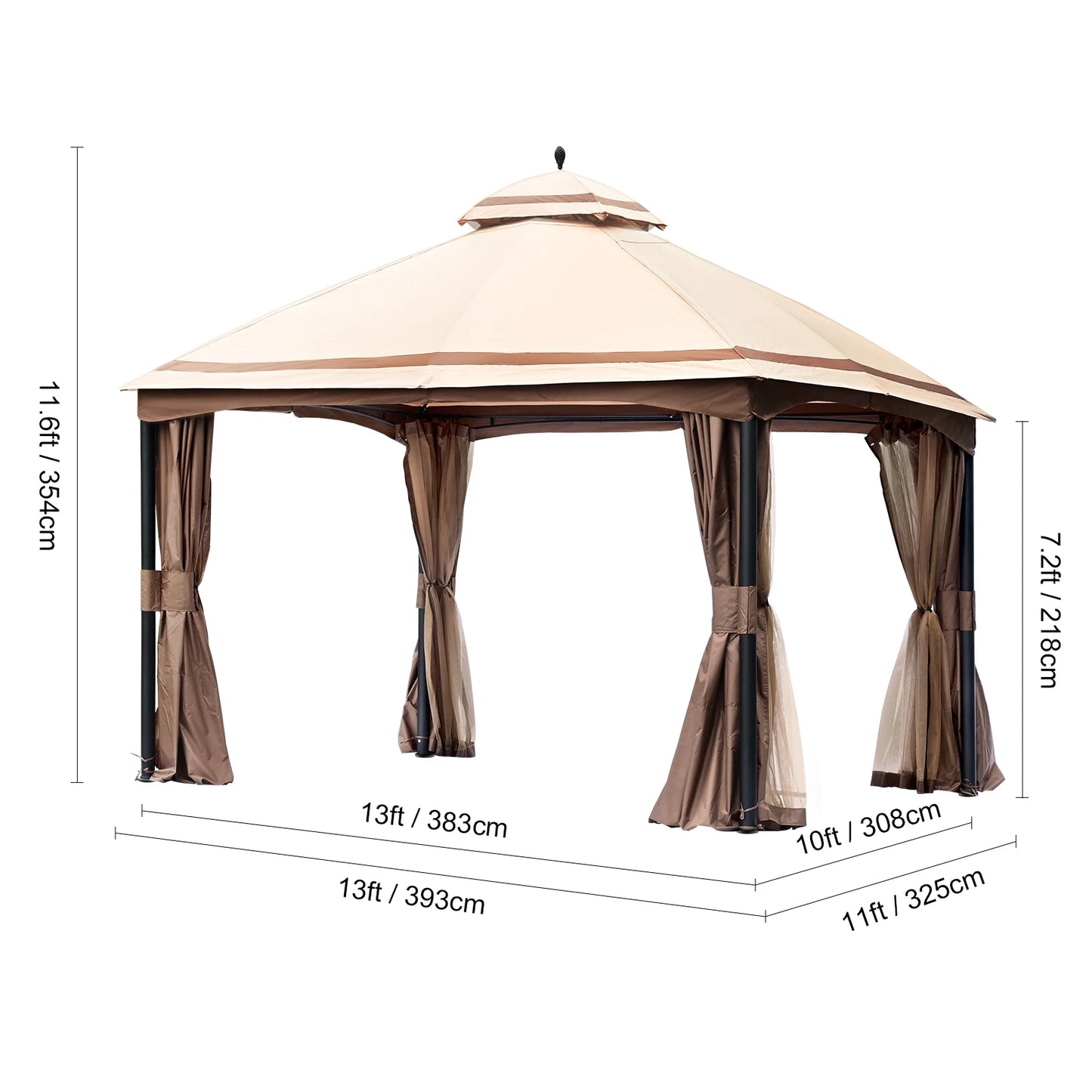 SucceBuy Portable Gazebo Outdoor Shelter Canopy Frame