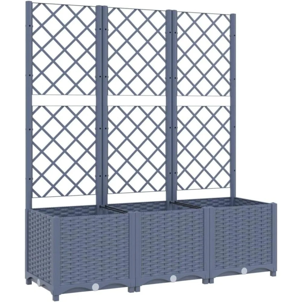 Garden Planter With Trellis Polypropylene Outdoor Patio