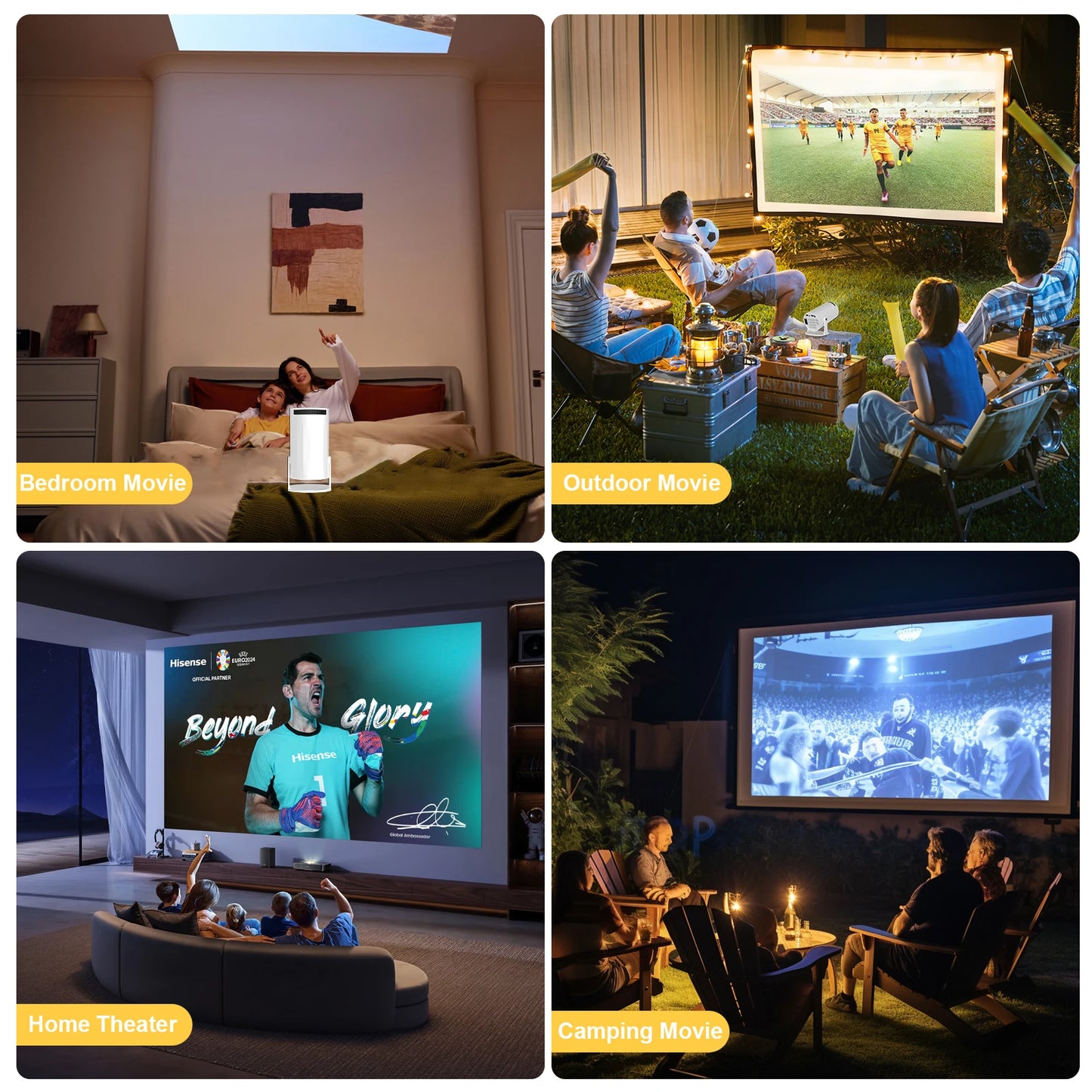 XBJ 4K Smart Android Projector Auto Keystone Rotating Stand