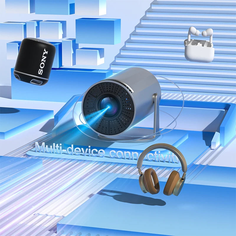 XBJ 4K Smart Android Projector Auto Keystone Rotating Stand