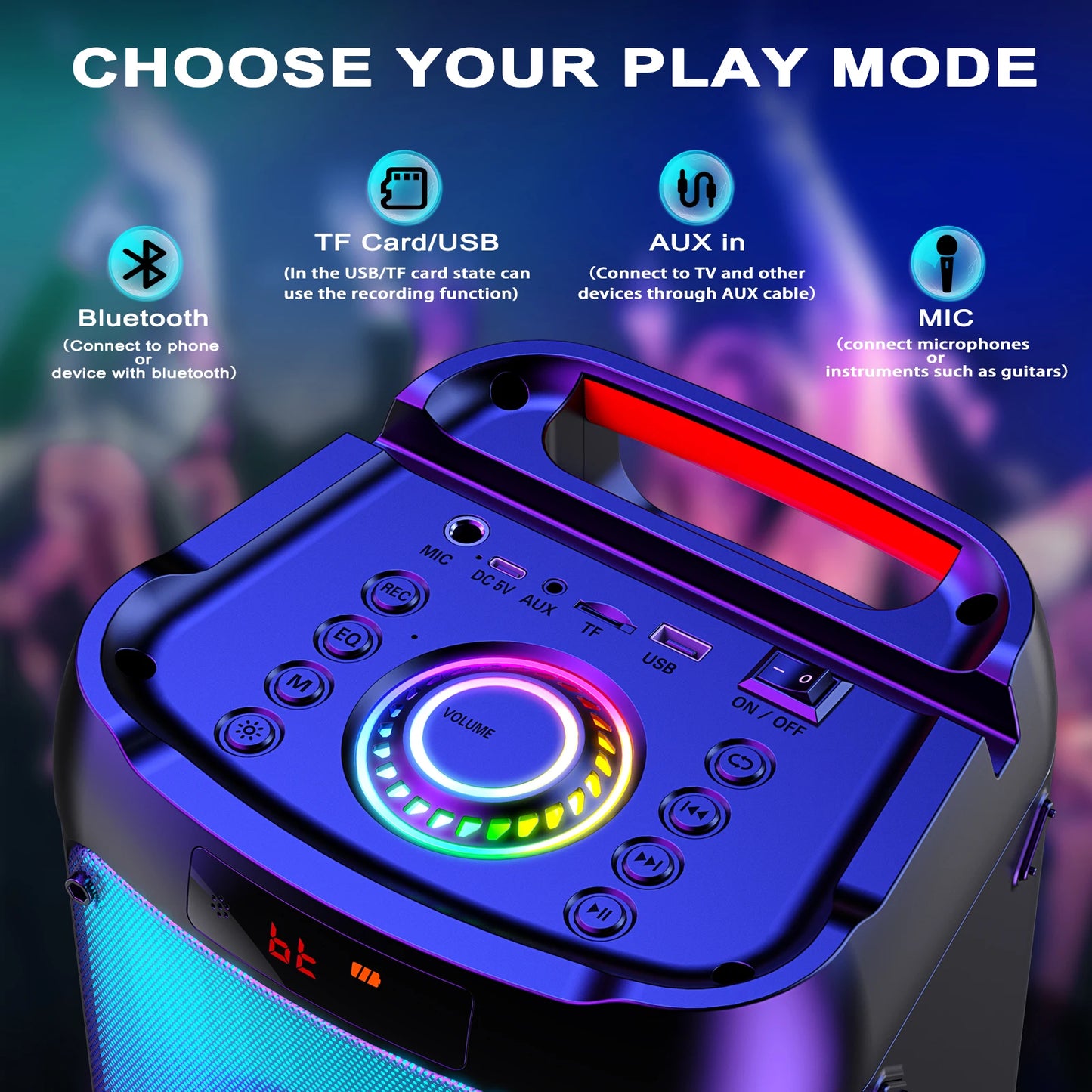 FanFun Wireless Karaoke Speaker With Bluetooth And Mics