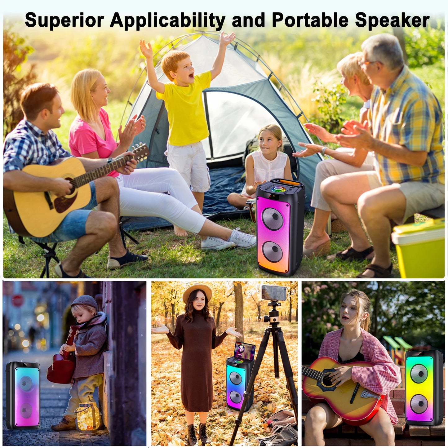 FanFun Wireless Karaoke Speaker With Bluetooth And Mics