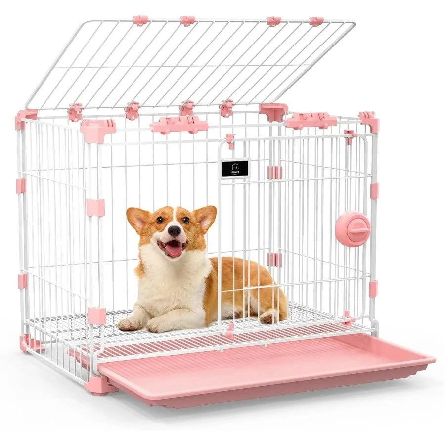 High-Concerned Indoor Ventilated Dog Crate With Tray
