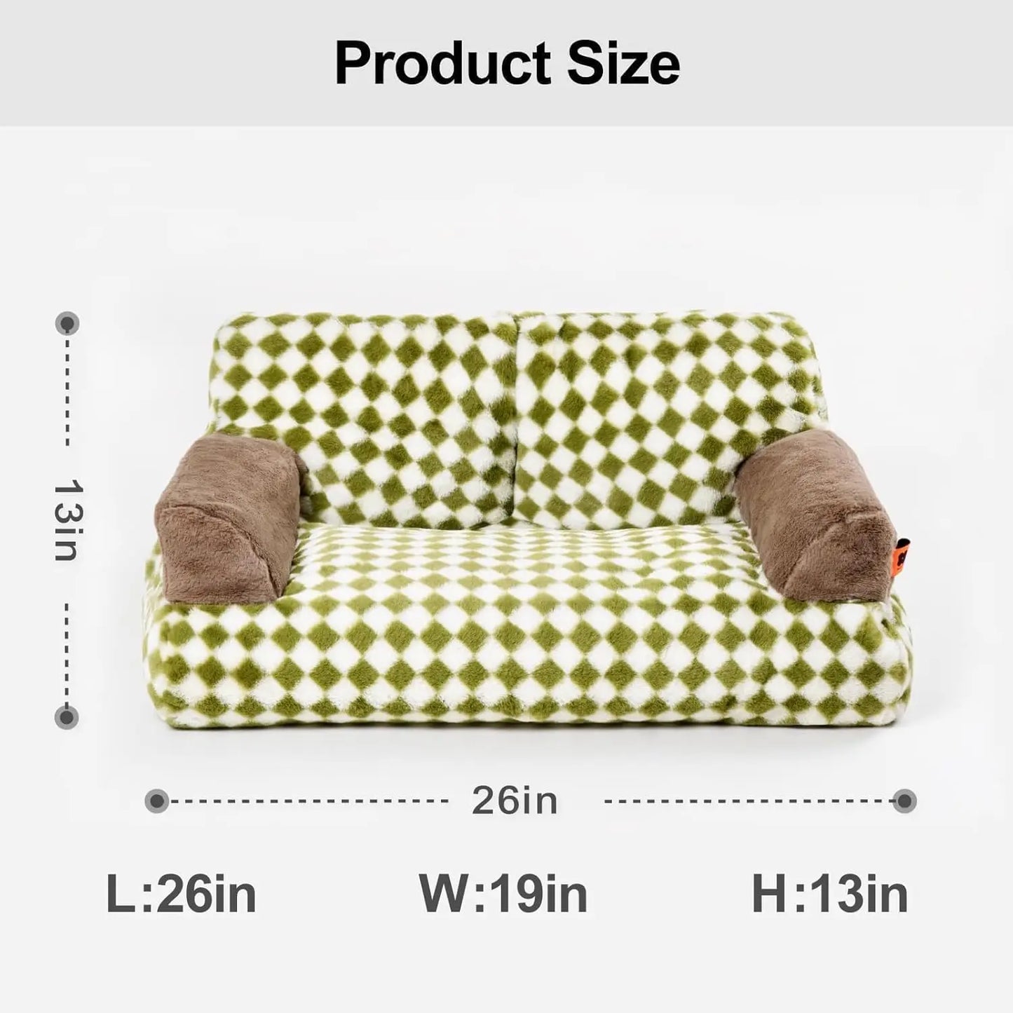Mewoofun Pet Couch Bed 26x19x13 Inch Washable Cat Bed