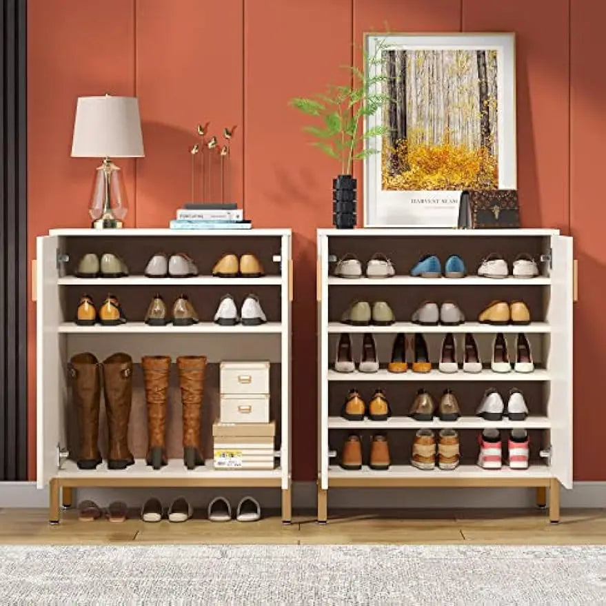 Shoe Cabinet with Doors for 20 Pairs Modern Shoe Storage Organizer for Entryway Living Room or Bedroom