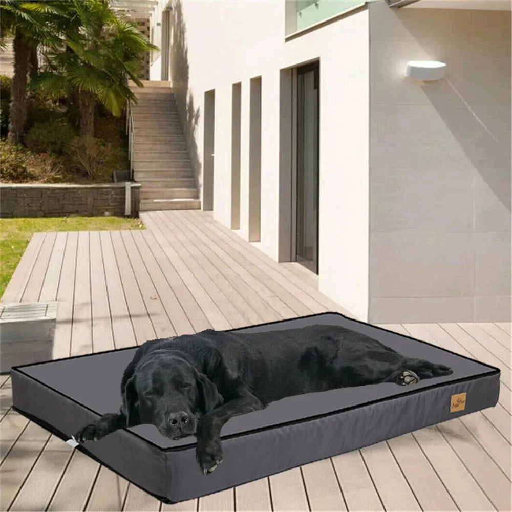 Large Orthopedic Waterproof Dog Bed With Washable Cover