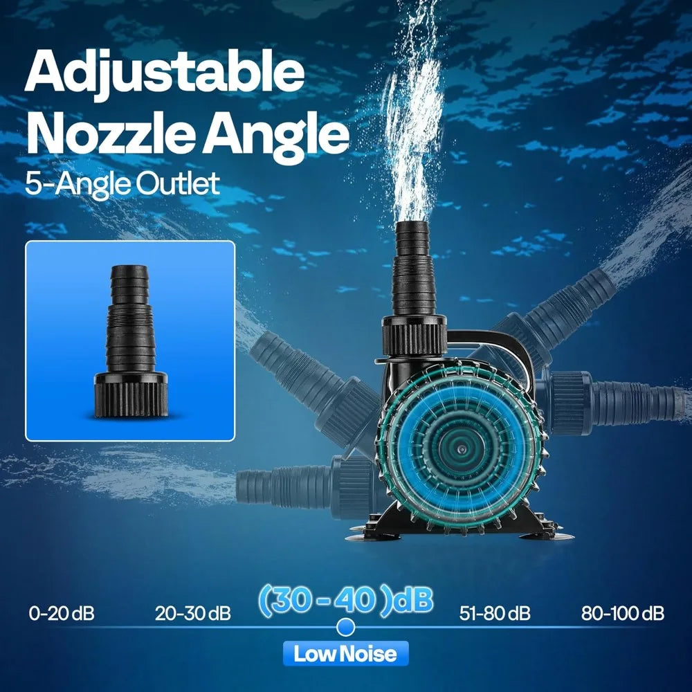 310W Submersible Water Pump 5300GPH High Flow For Ponds