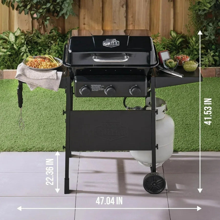 Expert Grill 3 Triple-Burner Propane with All-Weather-Ready Precision-Heat Grates