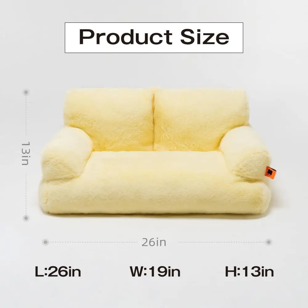 Mewoofun Pet Couch Bed 26x19x13 Inch Washable Cat Bed